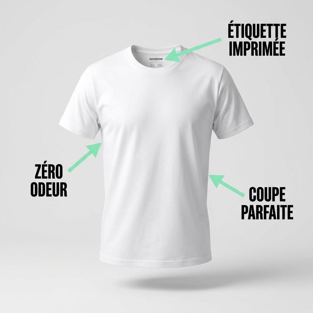 T-shirt anti-odeur ( blanc )